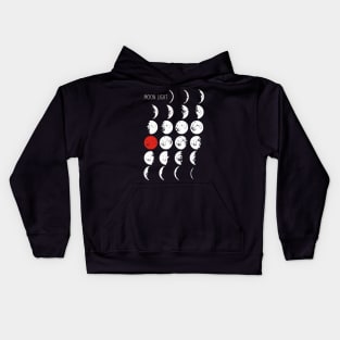 Moonlight - Moon Phases With Blood Full Moon Kids Hoodie